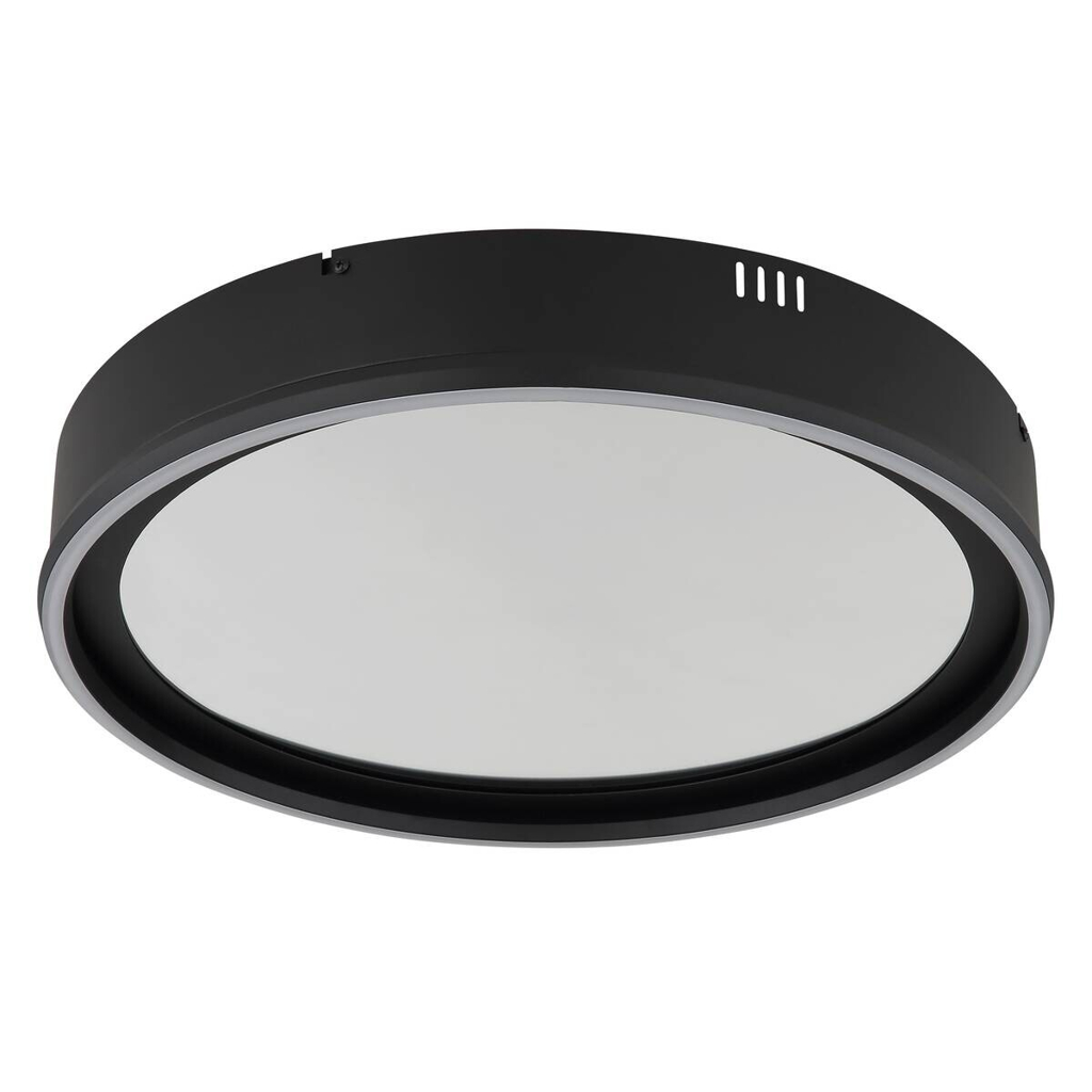 GLOBO Deckenleuchte klar Opal schwarz Glas Aluminium Kunststoff H/D: ca. 8,5x51,5 cm 1 Brennstellen