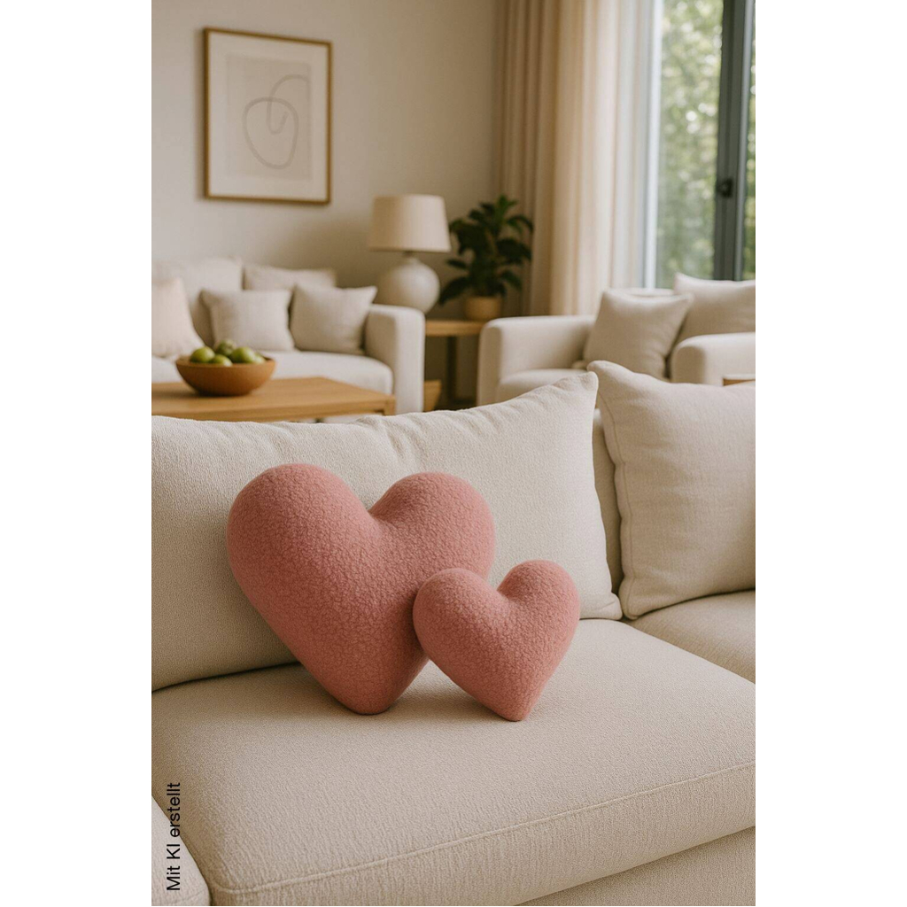 Dekokissen rosa Polyester B/L/S: ca. 38x33x9 cm