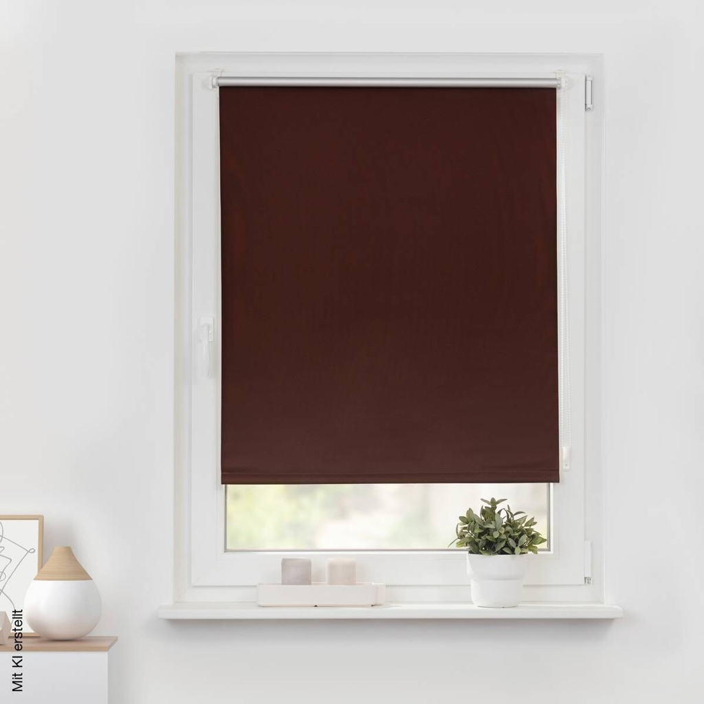 LICHTBLICK Thermo Klebe-/Klemmrollo Verdunklungsqualität braun B/L: ca. 75x150 cm