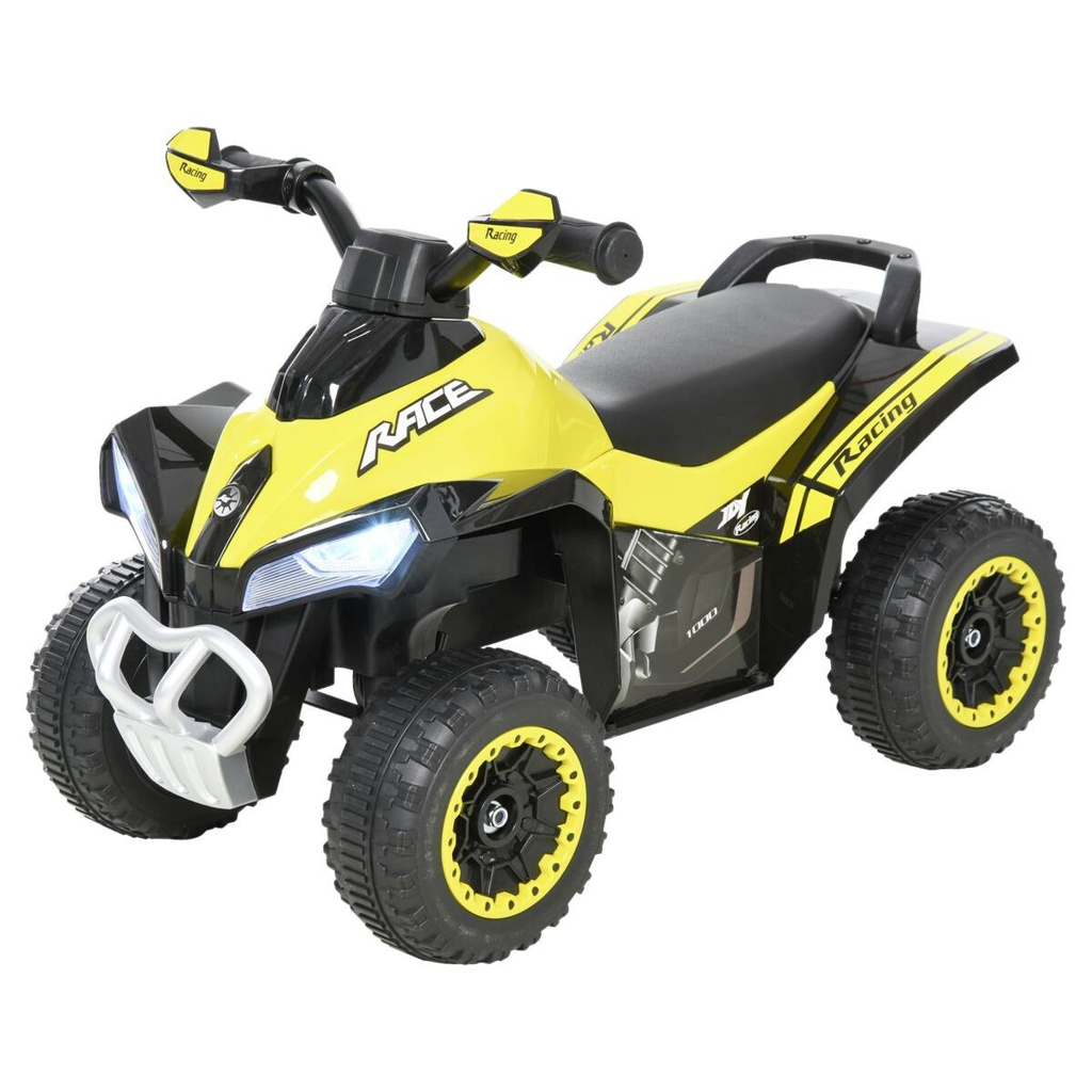 HOMCOM Kinder-Rutscherfahrzeug gelb B/H/L: ca. 38x44x67,5 cm