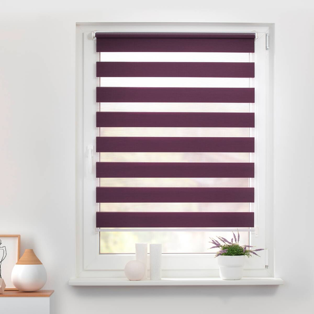 LICHTBLICK Doppelrollo Duo brombeer B/L: ca. 100x150 cm