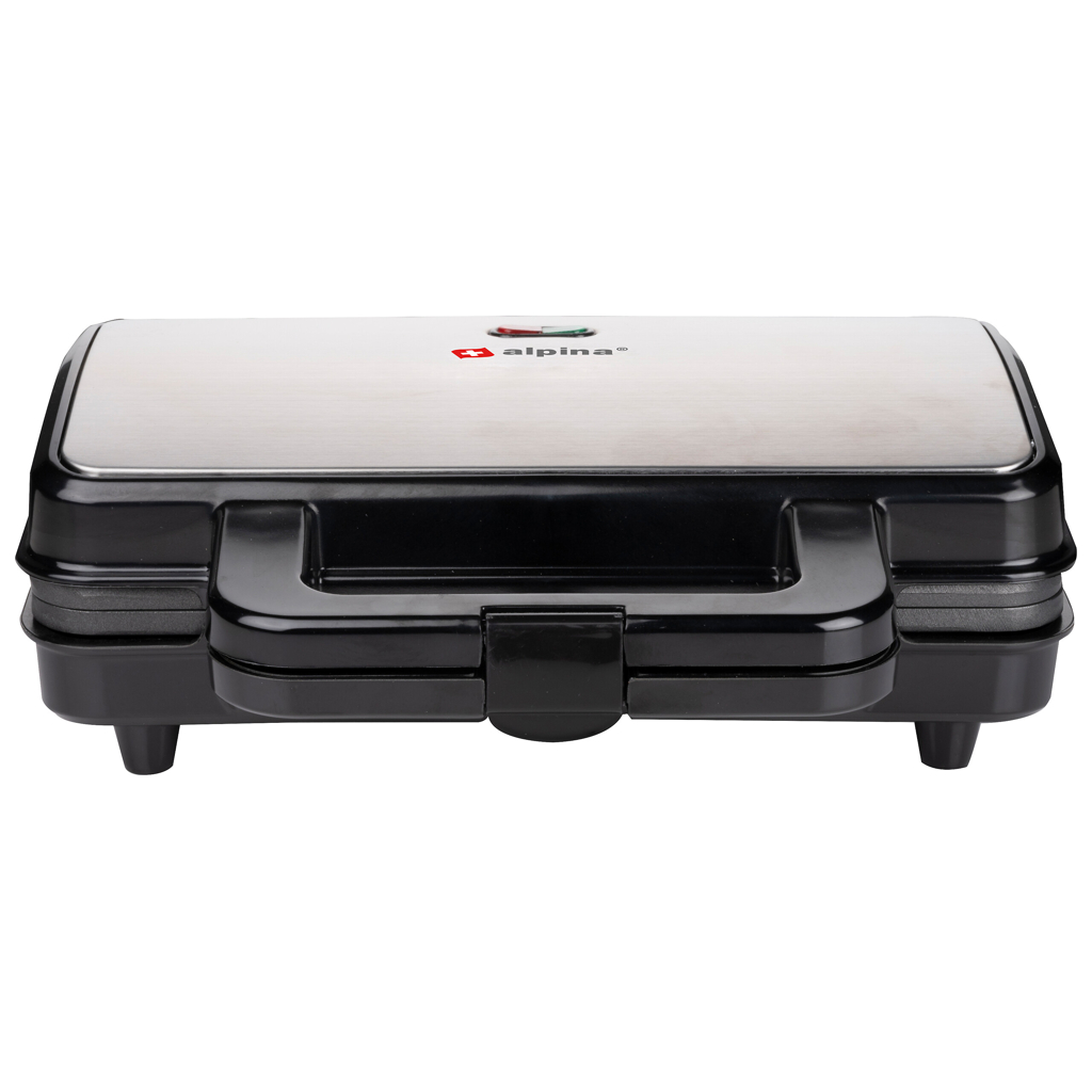 Sandwichtoaster silber schwarz B/H/L: ca. 12x26,5x31,5 cm