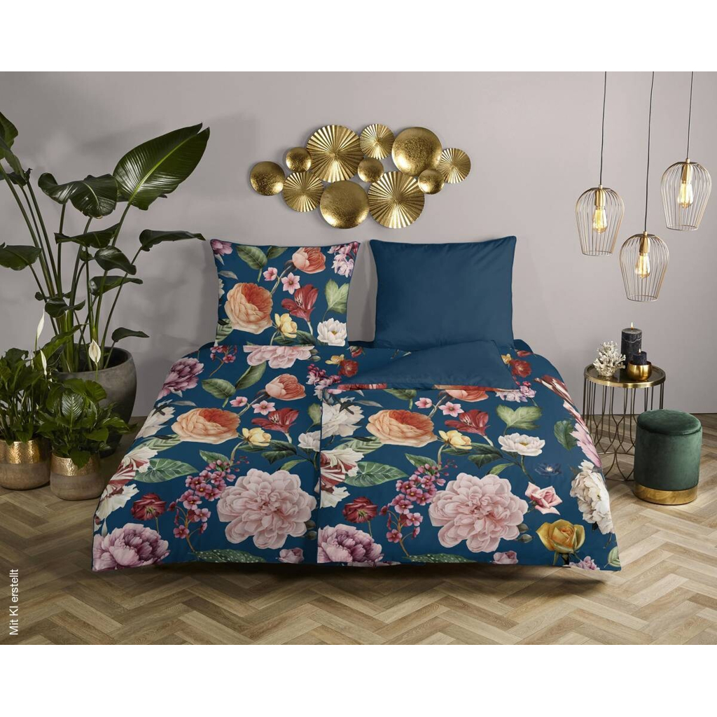 Baumwoll Bettwäsche Fiori Satin