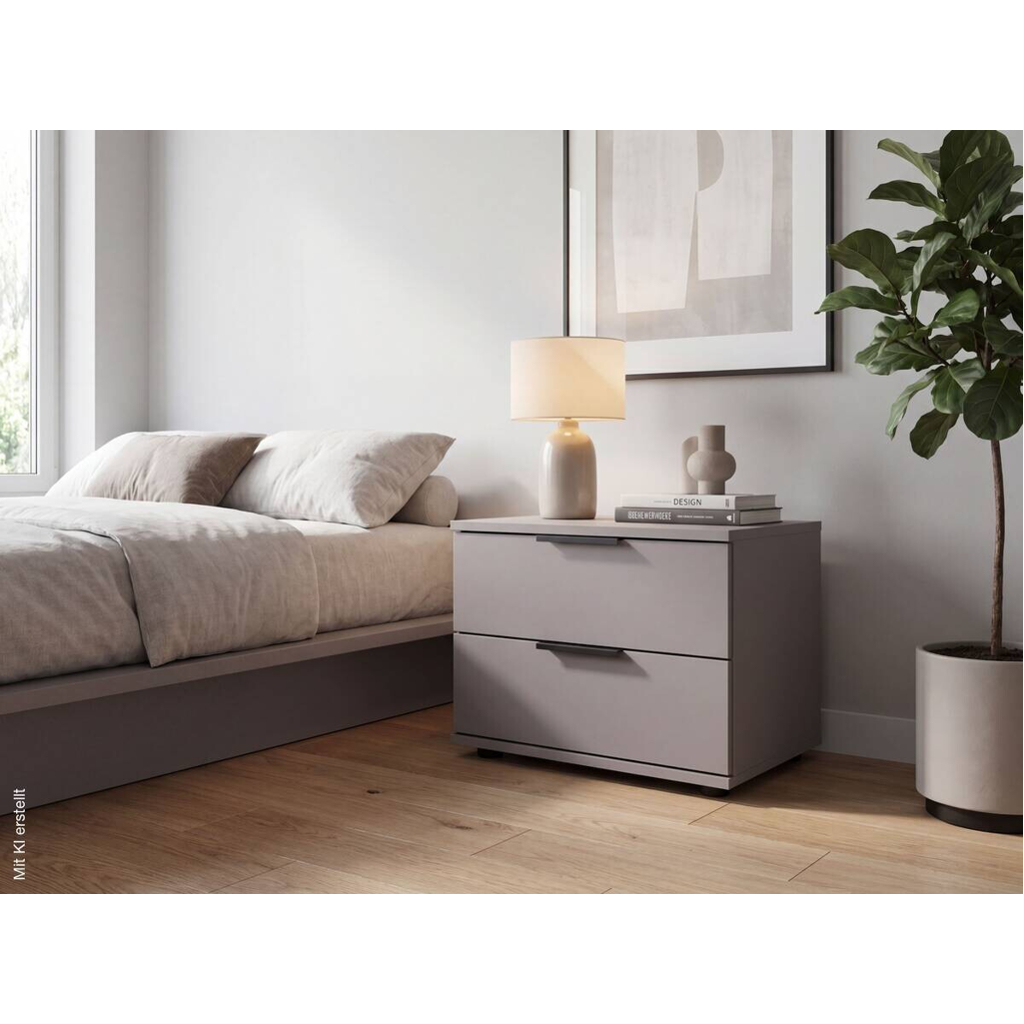 Nachtkonsole Easy Plus Sahara grau B/H/T: ca. 52x40x38 cm