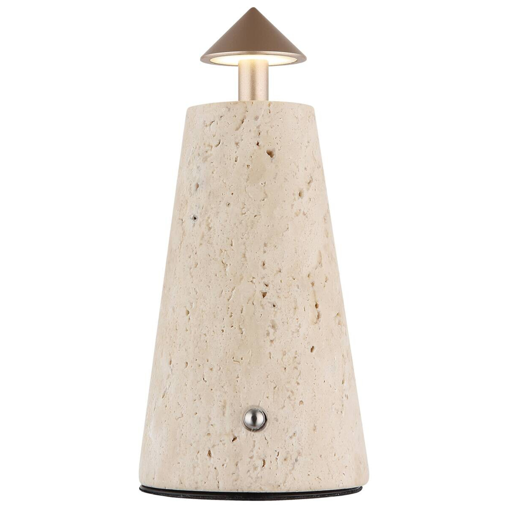 GLOBO LED-Tischleuchte Cappuccino grau schwarz Stein Metall Kunststoff H/D: ca. 19x9 cm 1 Brennstellen