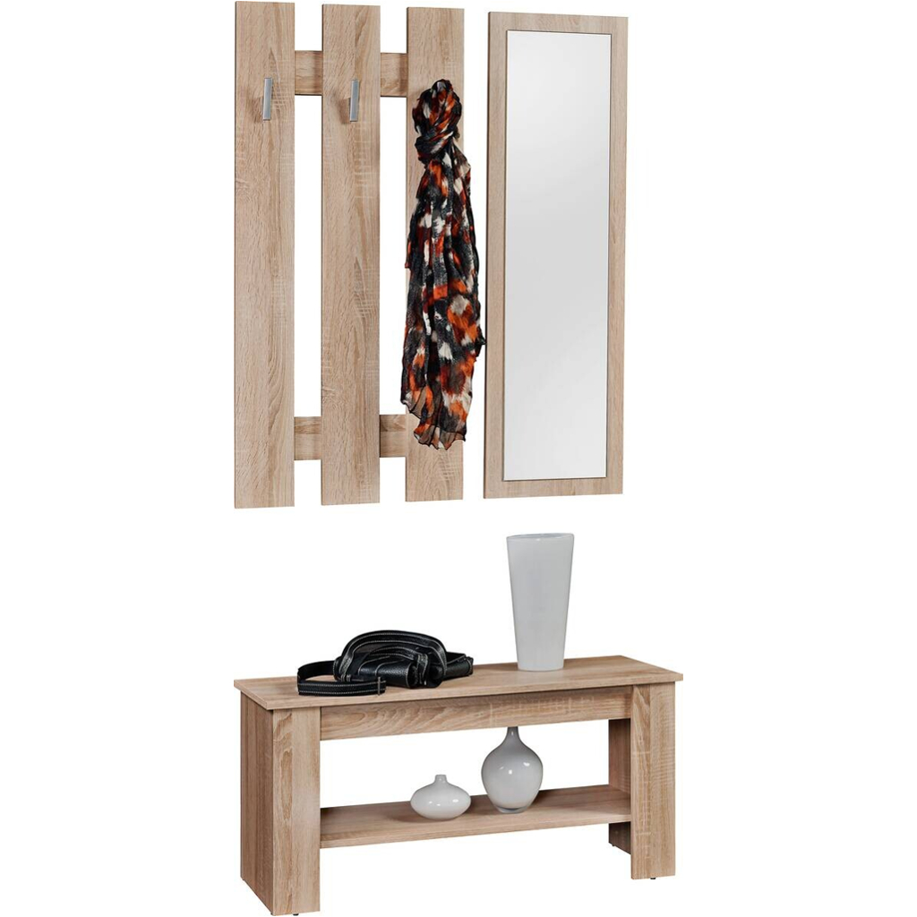 Garderobenset Lupo Eiche Sonoma Nachbildung B/H/T: ca. 90x154x33 cm