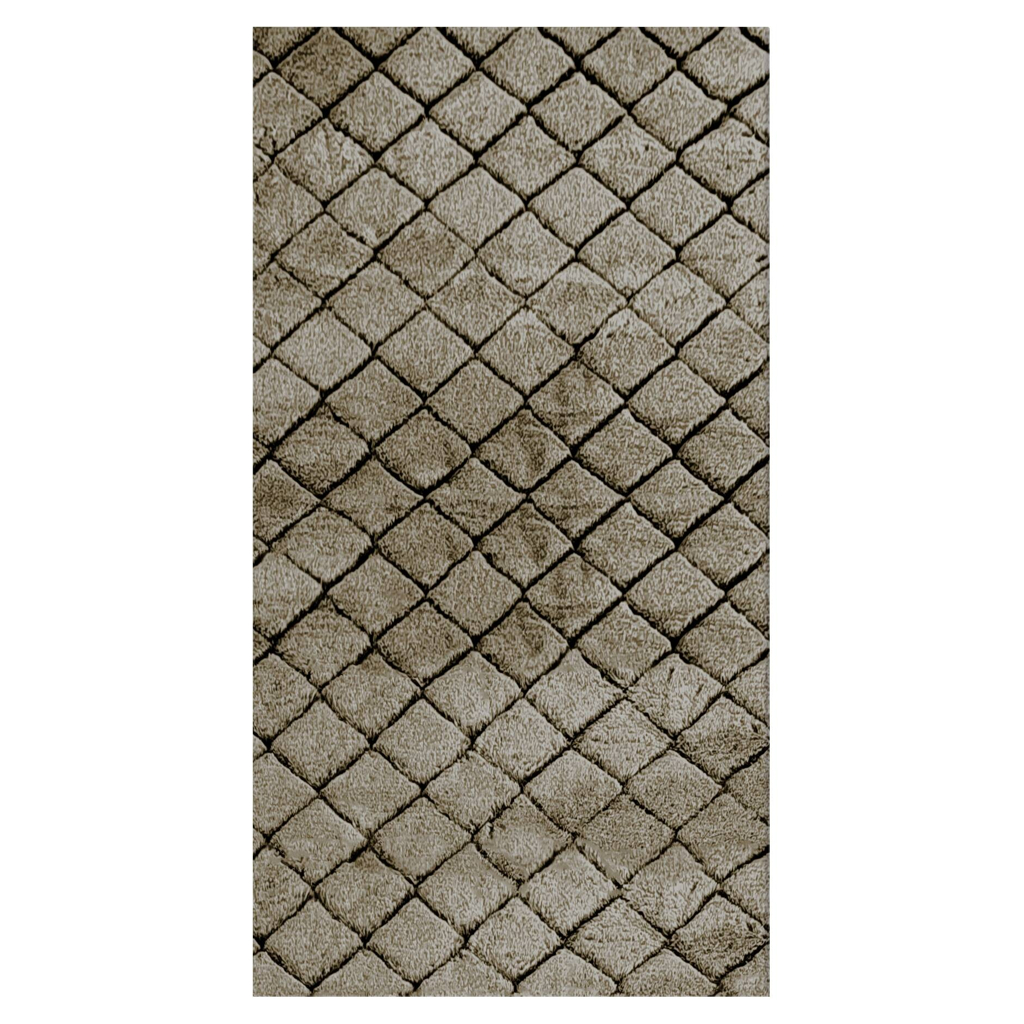 Teppich Vichy natur B/L: ca. 80x150 cm