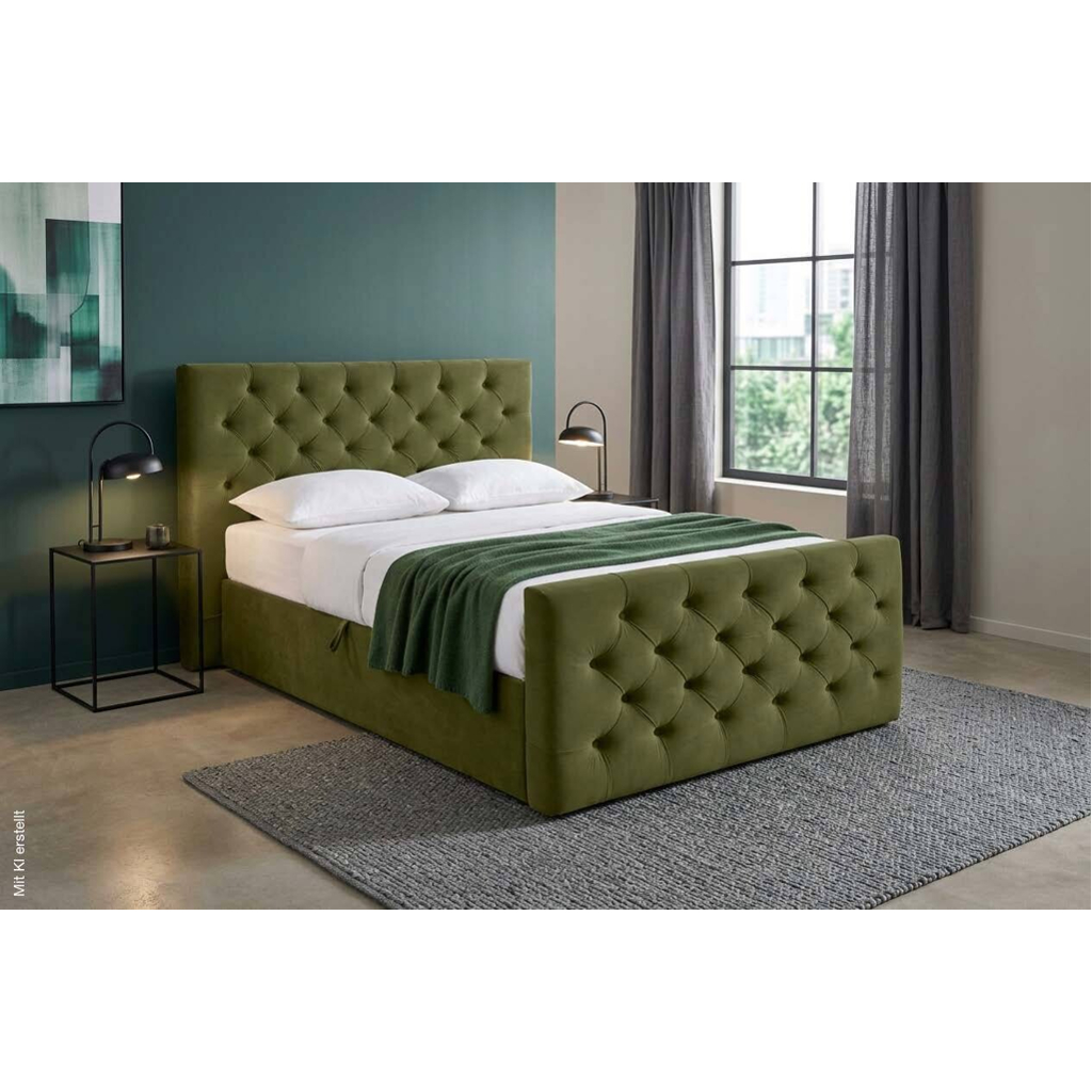 Boxbett Glow olive Liegefläche B/L: ca. 140x200 cm