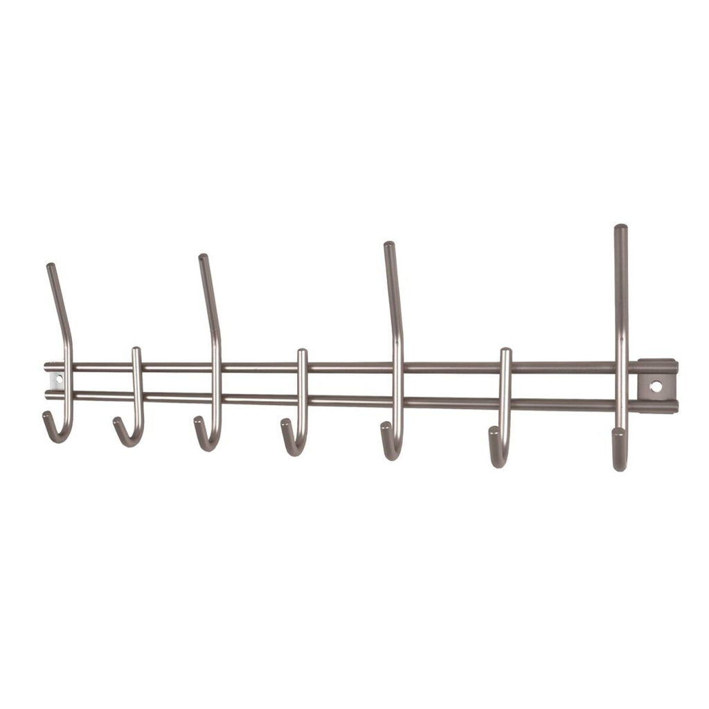 Garderobenleiste  silber Edelstahl Optik Stahlrohr B/H/T: ca. 54x16x5 cm