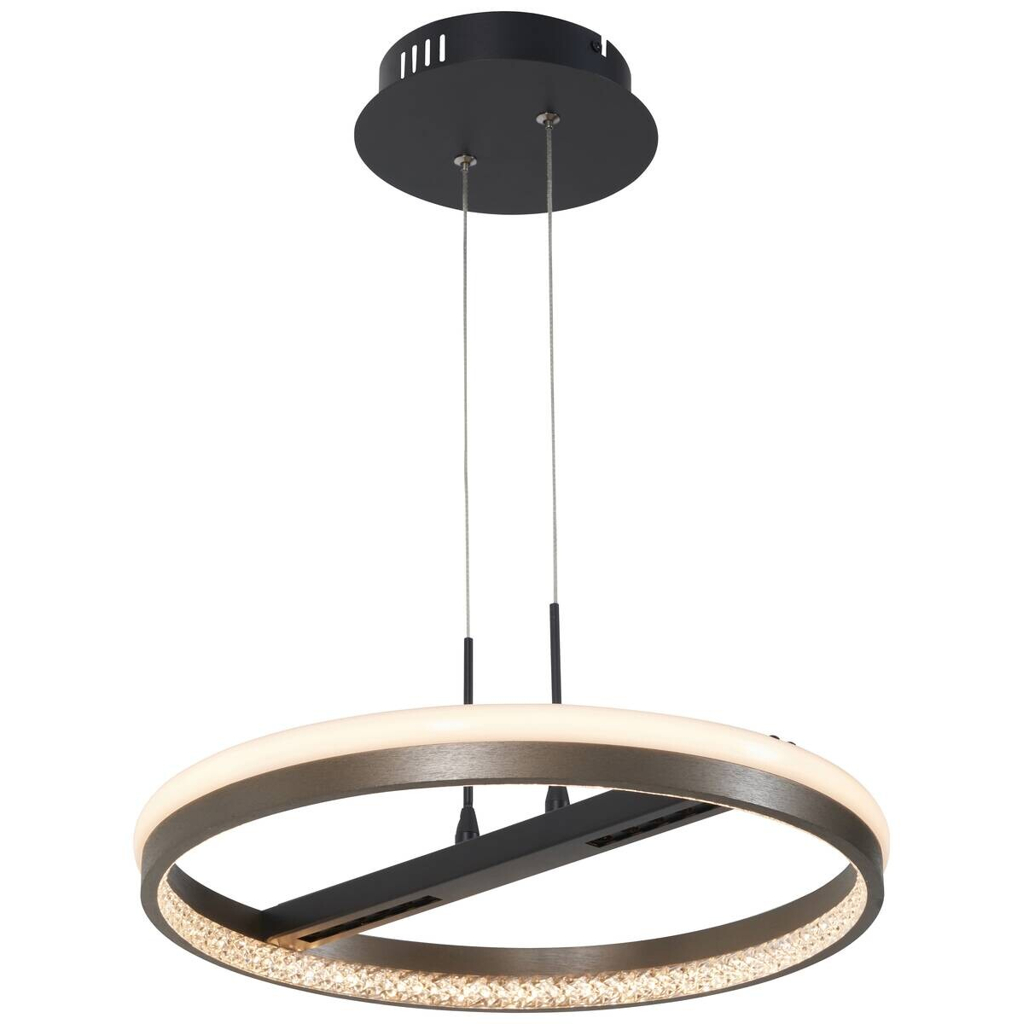 POCOline LED-Pendelleuchte Liah schwarz Metall Acryl H/D: ca. 120x40 cm