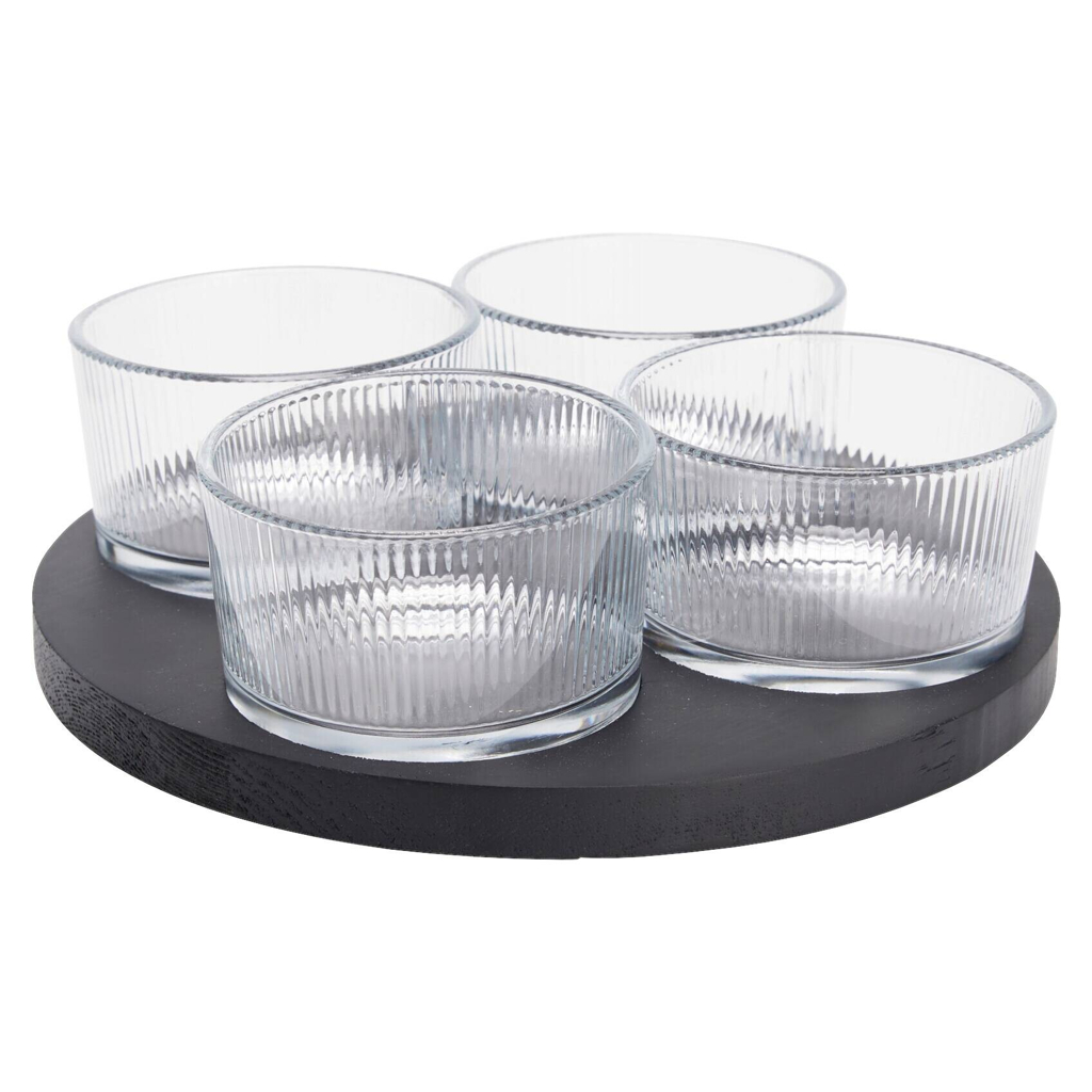 Servierset 5tlg. transparent Glas