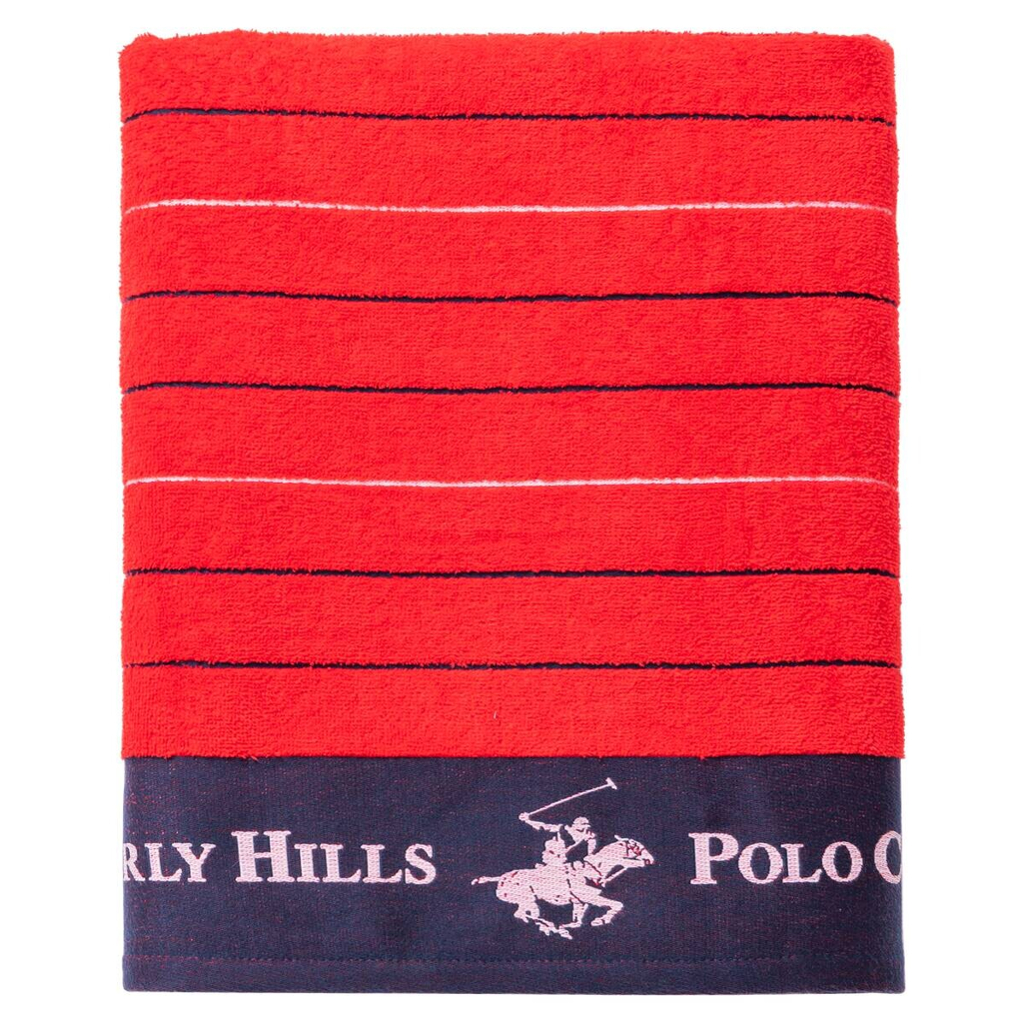 POLO CLUB Strandtuch POLO CLUB rot Baumwolle B/L: ca. 90x160 cm