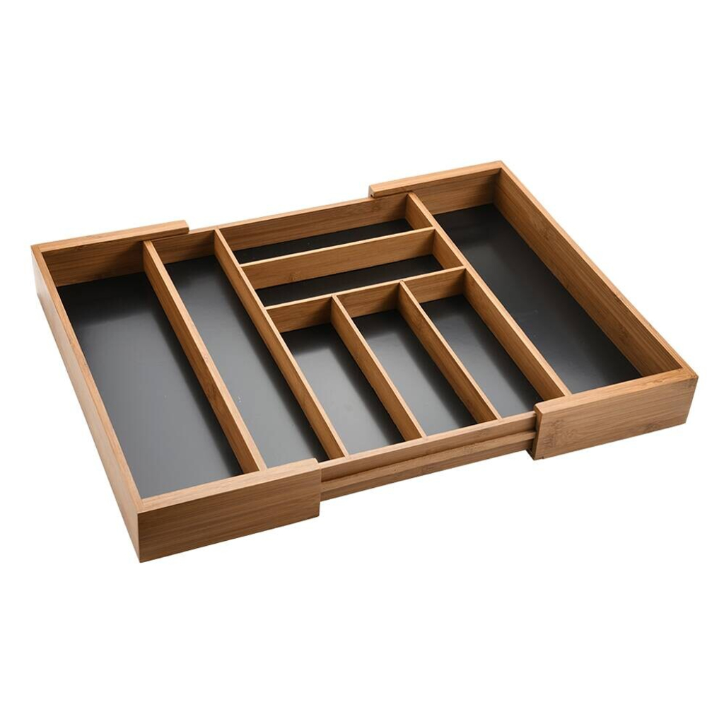 Kesper Besteckkasten braun Bambus B/H/L: ca. 43x6x34 cm