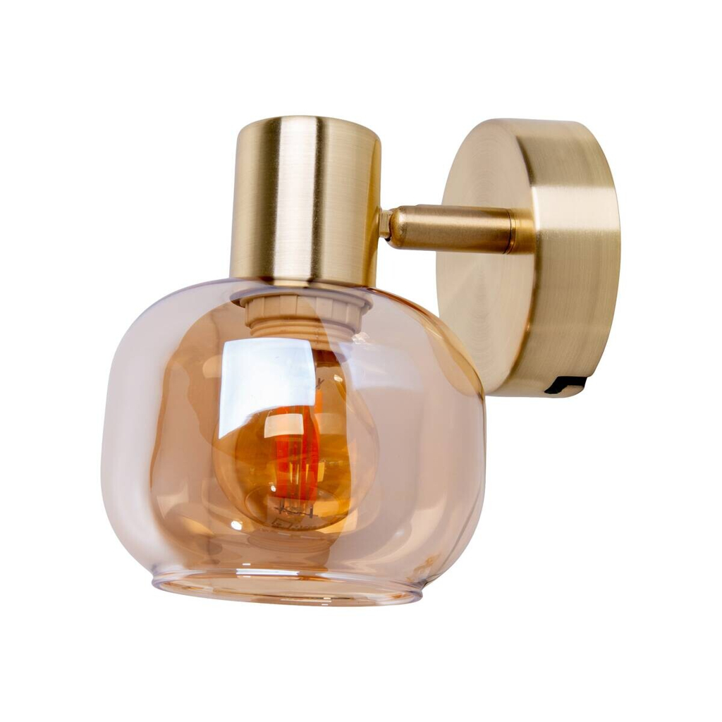 Näve Leuchten Spot gold Glas Metall B/H/T: ca. 14x16x10 cm E14 1 Brennstellen