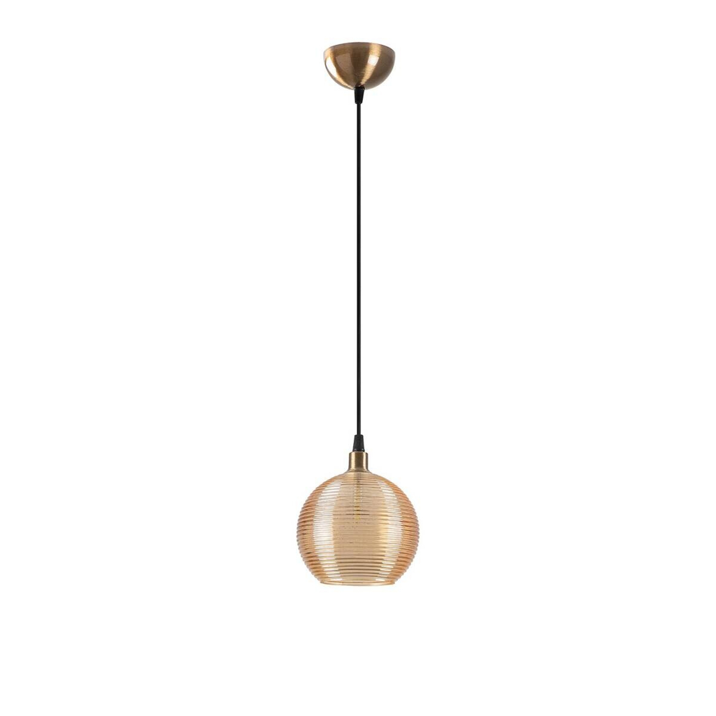 Opviq Pendelleuchte Muzo-2135 gelb Glas B/H/T/L/D: ca. 15x110x15x15x15 cm E27 2 Brennstellen