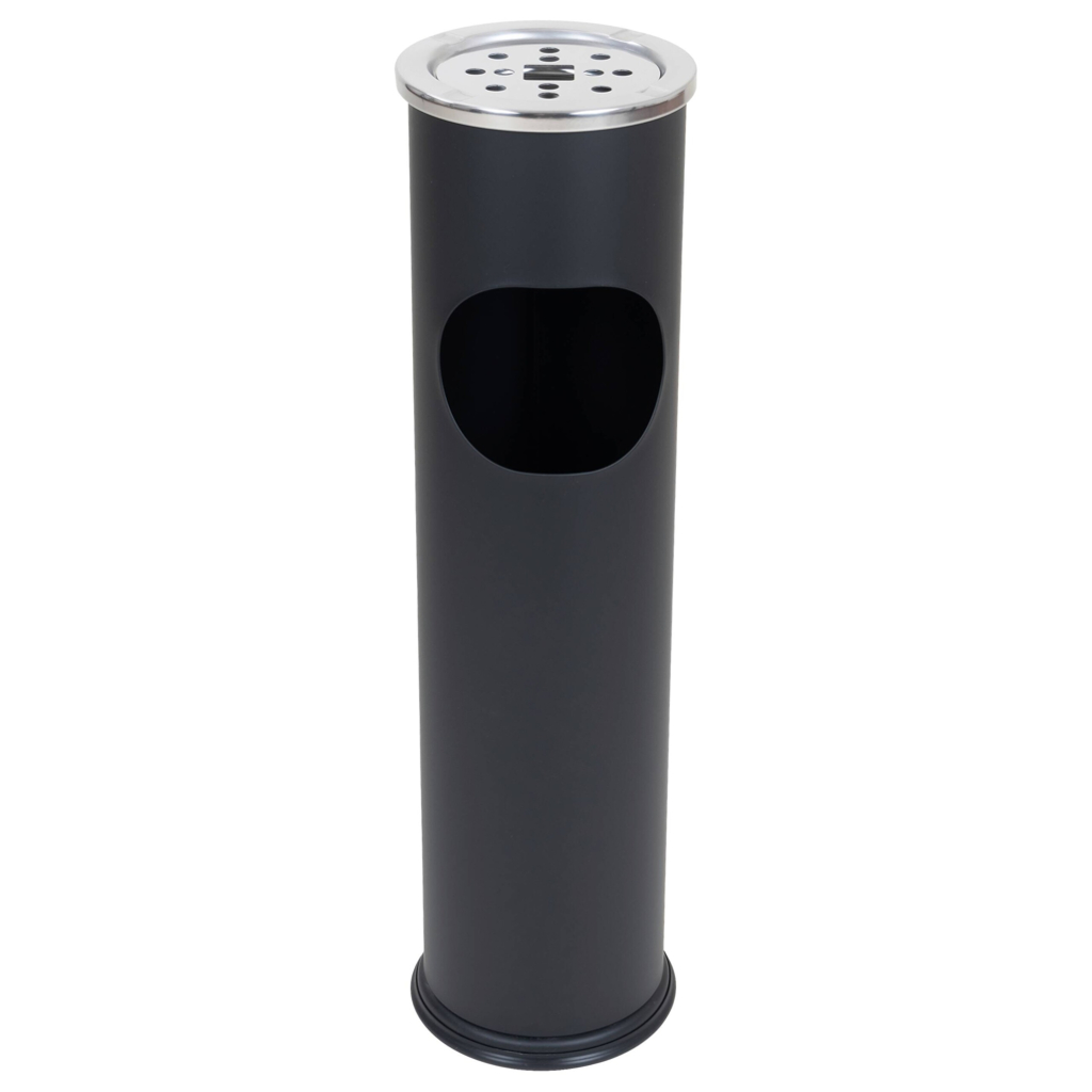 Aschenbecher schwarz Metall