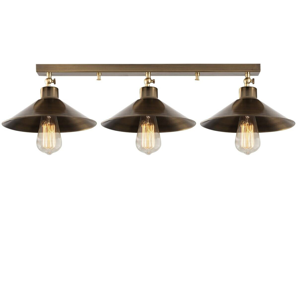 Opviq Deckenleuchte Berceste bronze Metall B/H/T/L/D: ca. 24x17x24x80x24 cm E27 3 Brennstellen