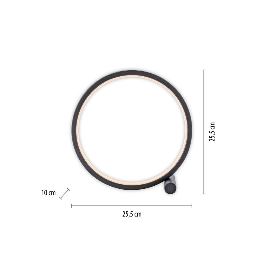 Just Light LED-Tischlleuchte Mini-Ritus schwarz Eisen D: ca. 25 cm 1 Brennstellen