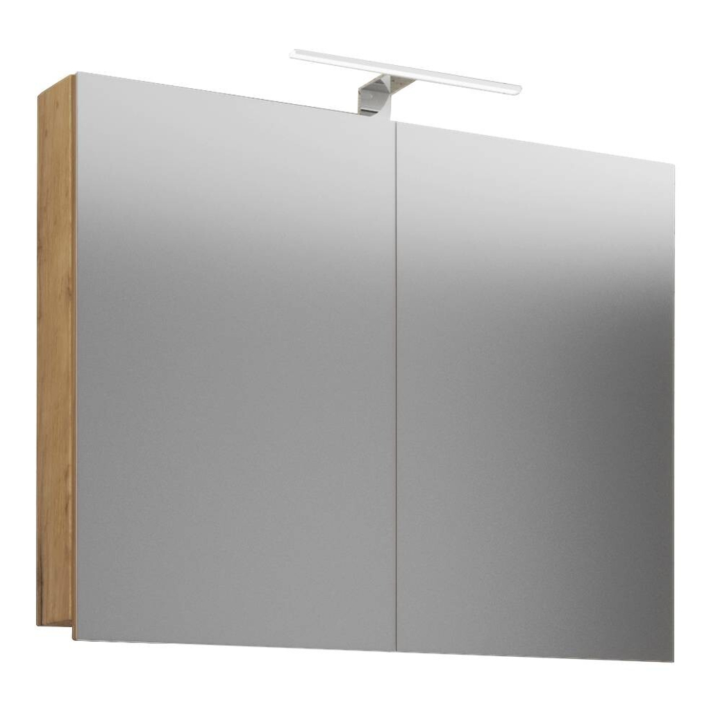 Spiegelschrank Badinos Eiche Honig Nachbildung B/H/T: ca. 80x62x12 cm