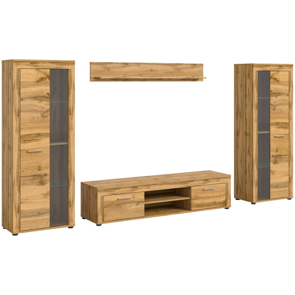 Wohnwand Jam Eiche Wotan Nachbildung B/H/T: ca. 310x159x35 cm