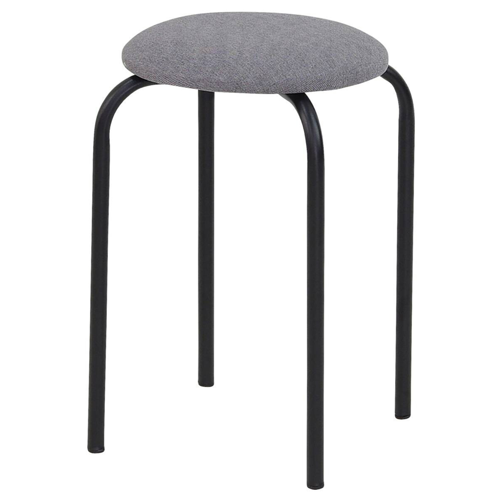Stapelhocker Fred grau Stoff B/H/T: ca. 30x46x30 cm