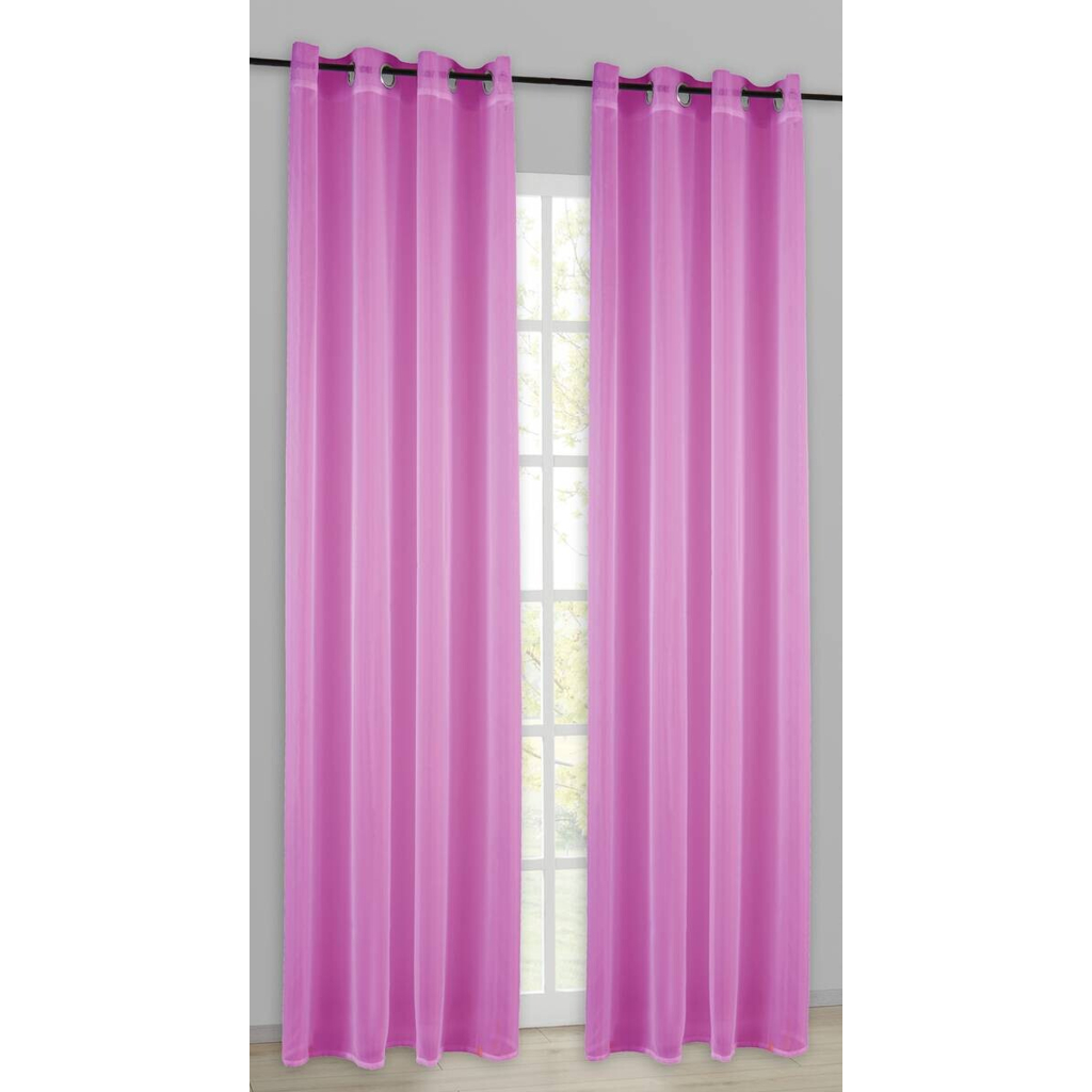 POCOline Ösenvorhang Micha pink B/L: ca. 135x235 cm