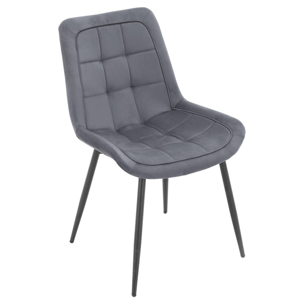 Stuhl KIRA grau Webstoff B/H/T: ca. 52x82,5x59,5 cm