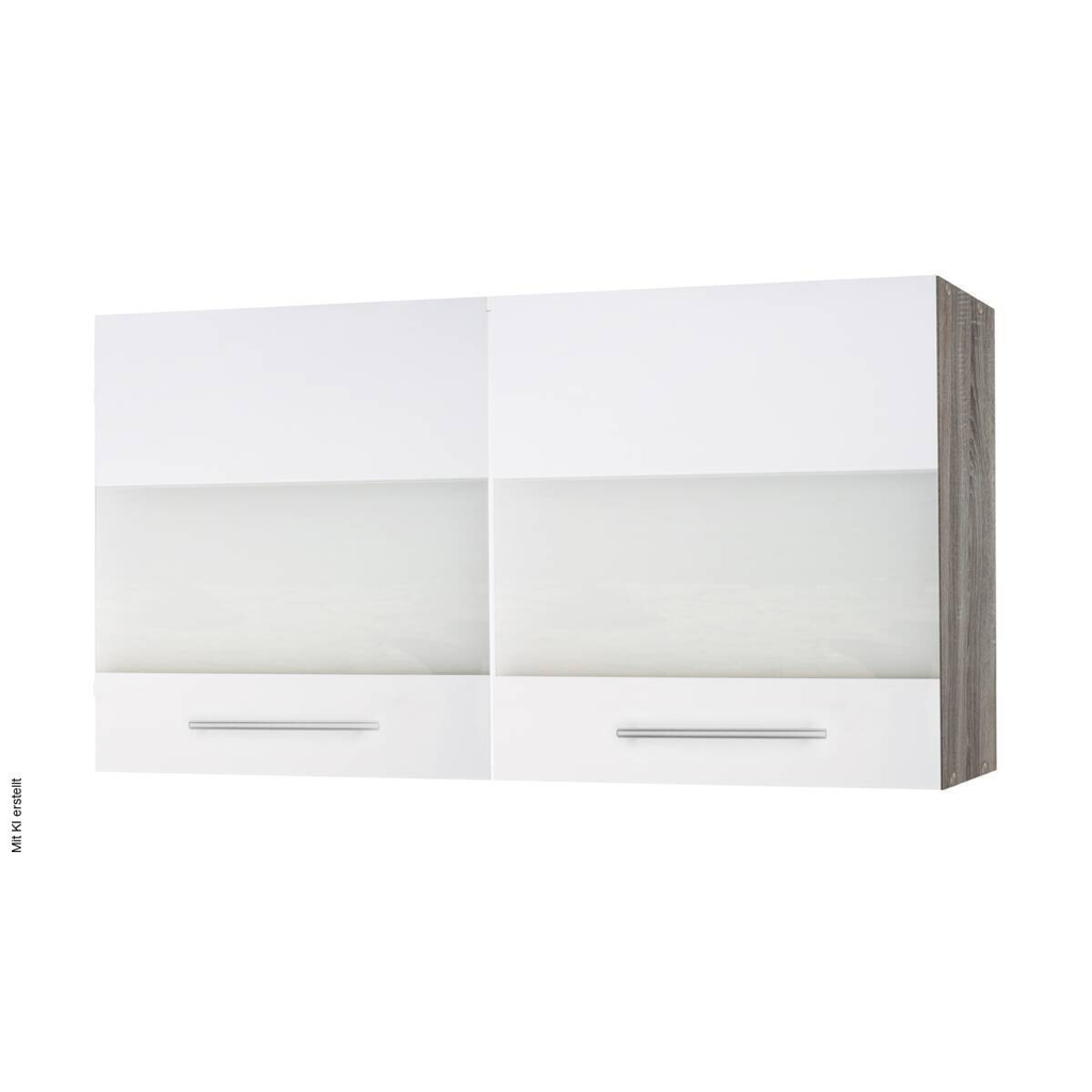 Glashängeschrank weiß Hochglanz B/H/T: ca. 100x64x35 cm
