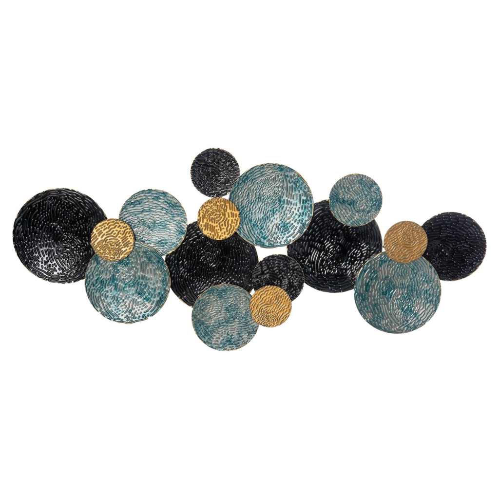 HOMCOM Wand-Element blau Edelstahl B/H/L: ca. 4x121x53 cm