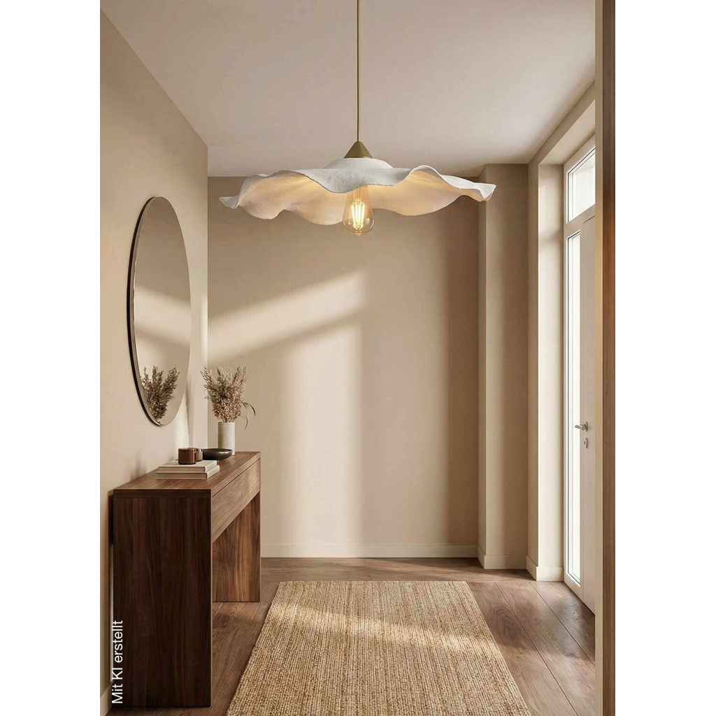 Opviq Pendelleuchte weiß Kunststoff B/H/T/L/D: ca. 58x75x58x58x58 cm E27 1 Brennstellen
