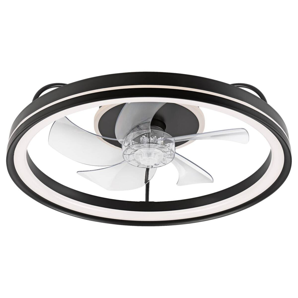 Lamkur LED-Deckenventilator Falco schwarz H/L: ca. 17x50 cm max. 40 W