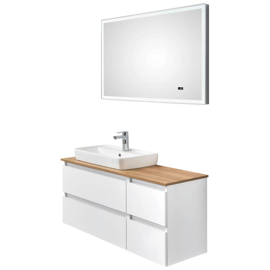 Badezimmer-Set Quickset 360 weiß glanz B/H/T: ca. 113x200x50 cm