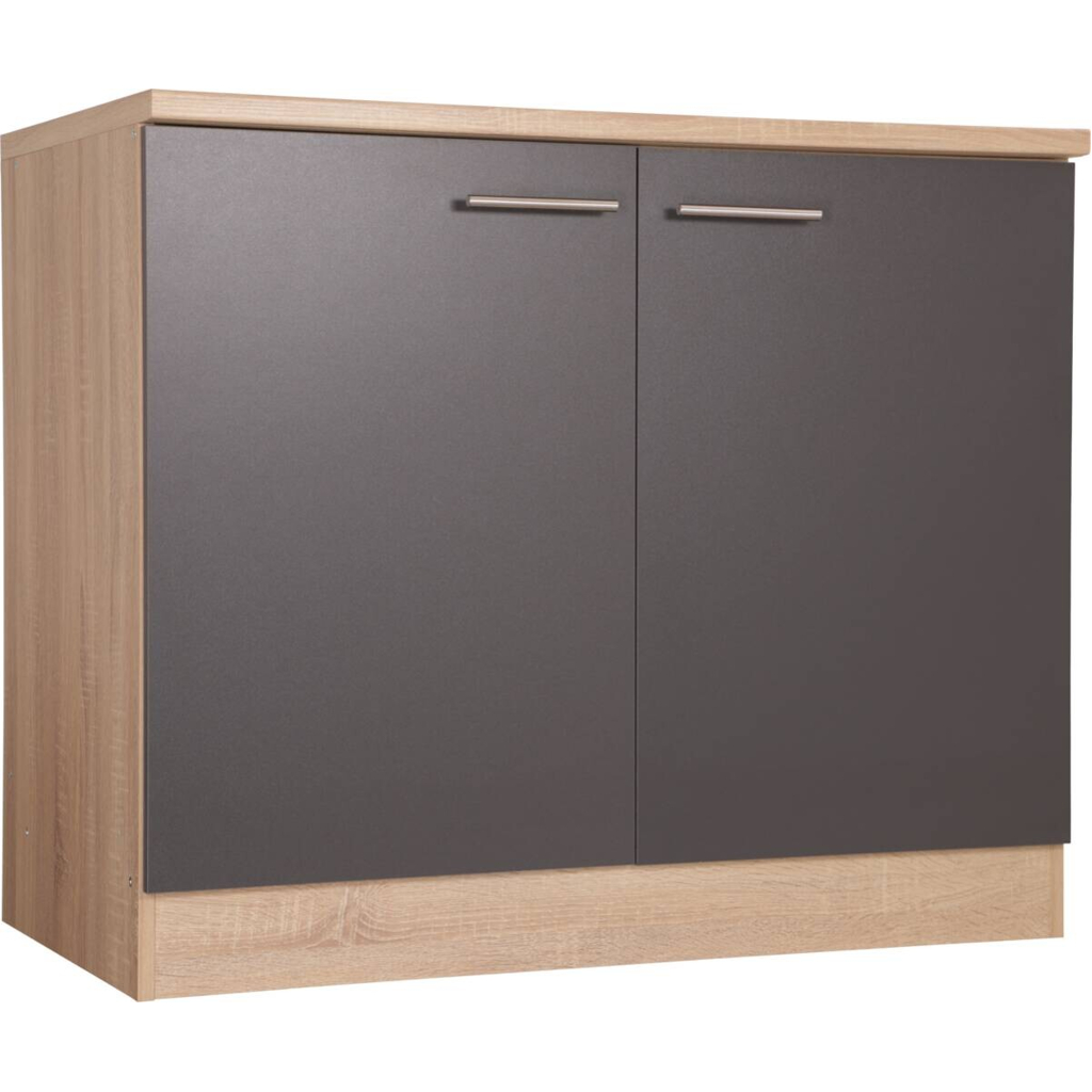Spülenunterschrank Merle grau B/H/T: ca. 100x85x60 cm