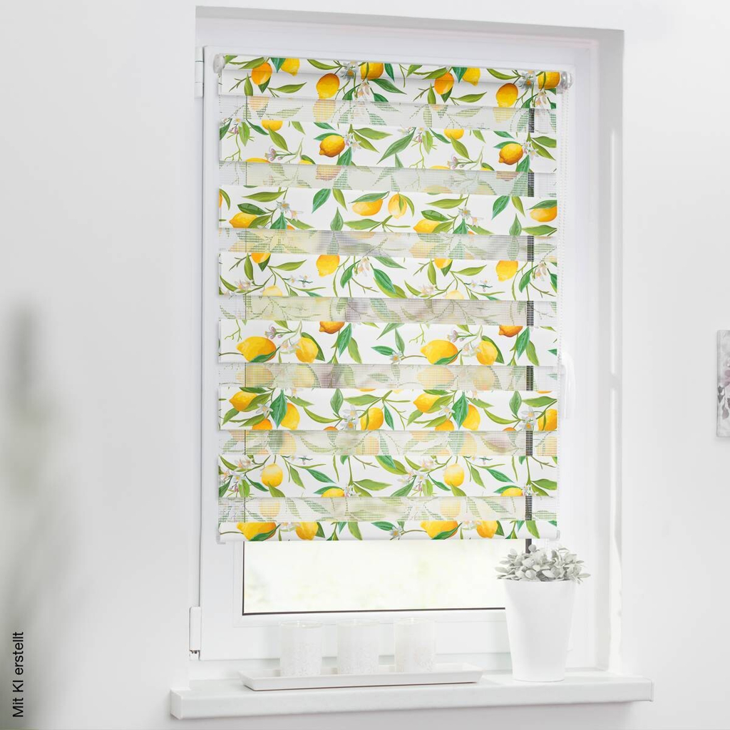 LICHTBLICK Doppelrollo Duo Limone gelb B/T: ca. 80x150 cm