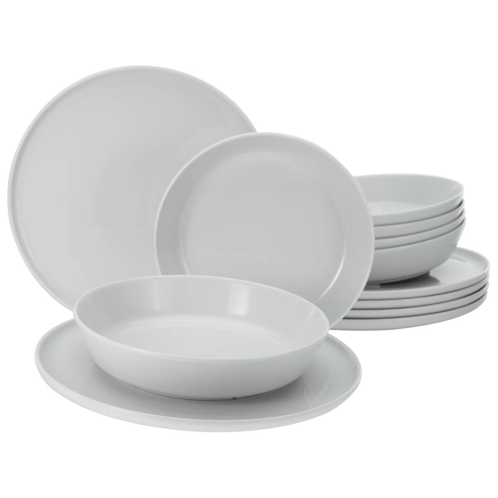 CreaTable Tafelservice Chef Collection weiß Porzellan 12 tlg.