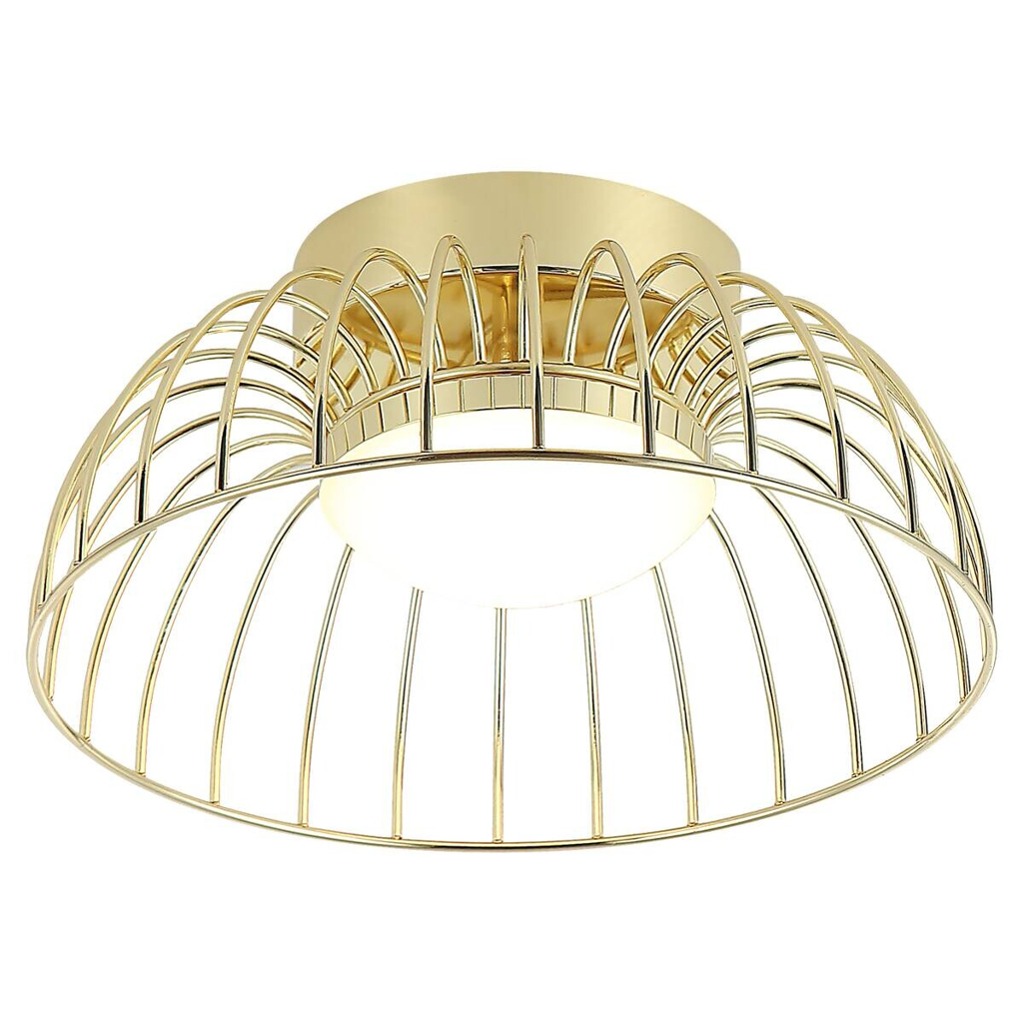 Lamkur Deckenleuchte gold Stahl B/H/L: ca. 27x27x17 cm