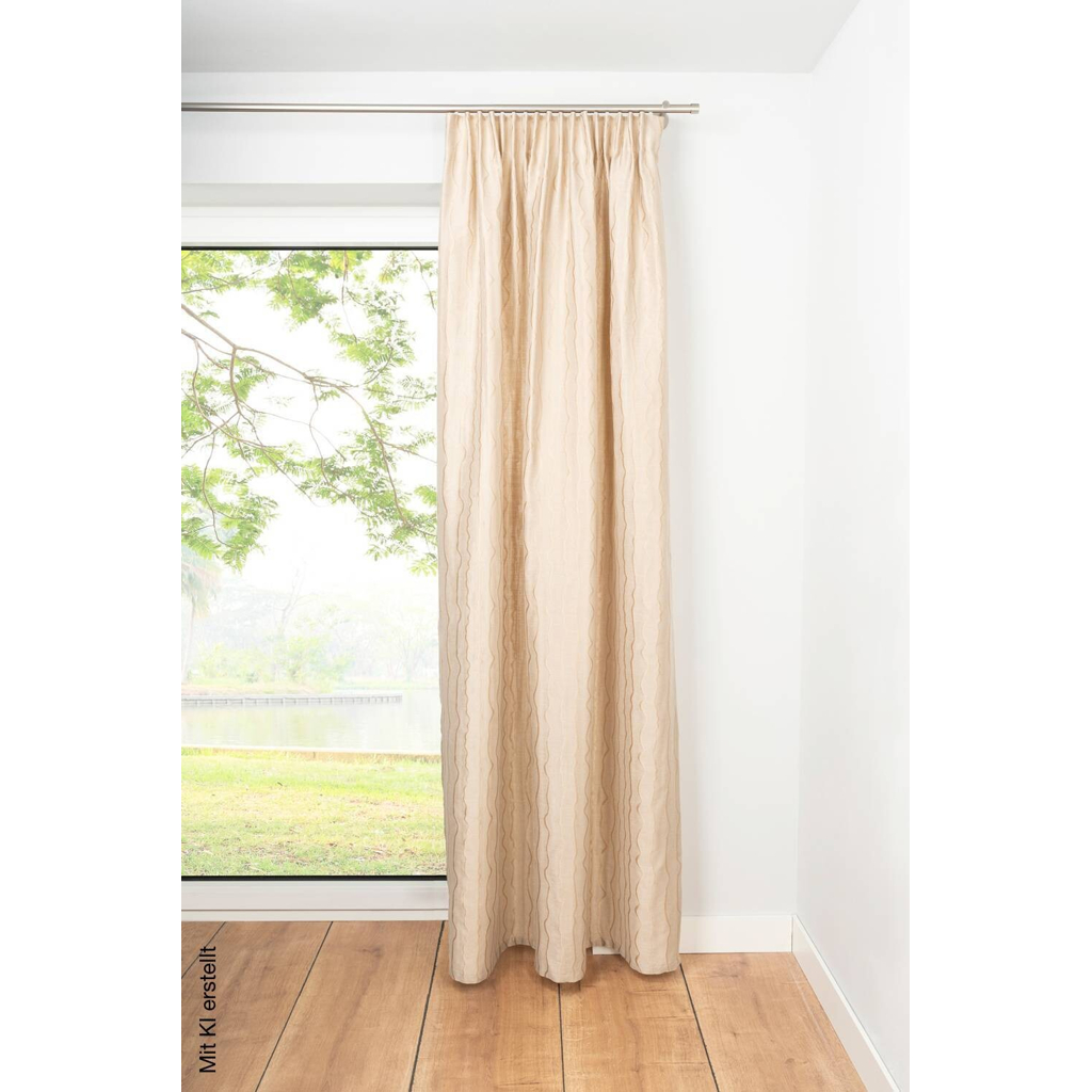 Kombivorhang 2er Pack Stream sand B/L: ca. 135x245 cm