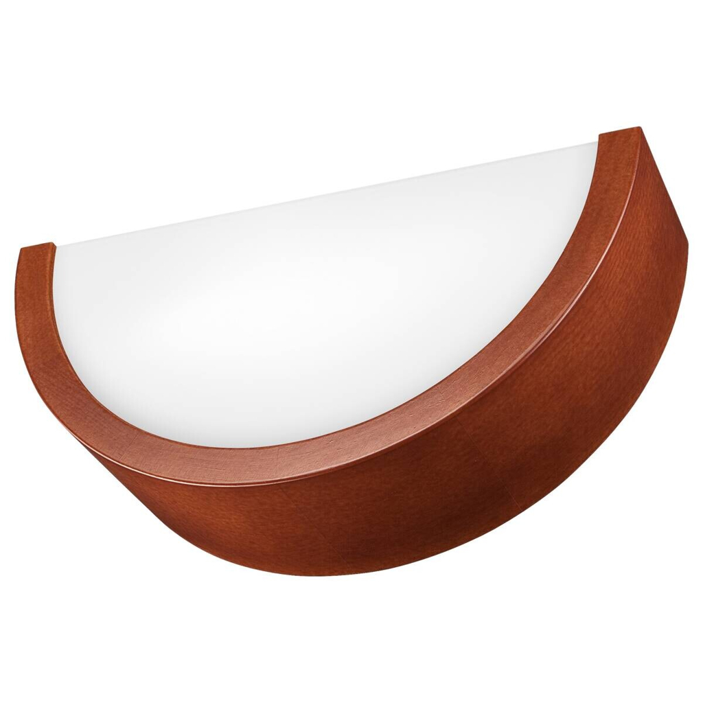 Lamkur Wandleuchte rustikal Glas Holz B/H/L: ca. 20x14x30 cm E27 1 Brennstellen