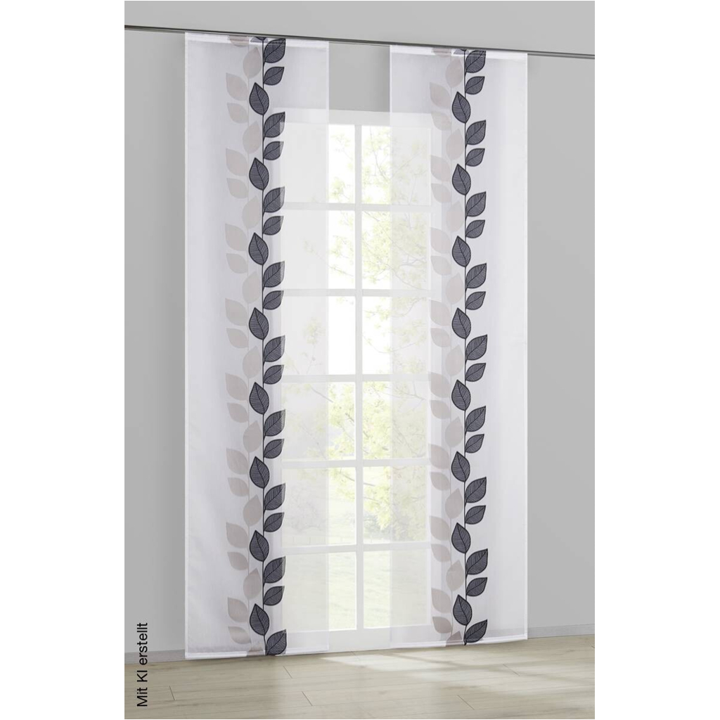 POCOline Schiebevorhang Pantheon schwarz B/L: ca. 60x245 cm
