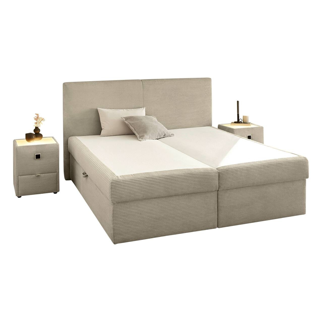 Boxbett  Greige Liegefläche B/L: ca. 180x200 cm