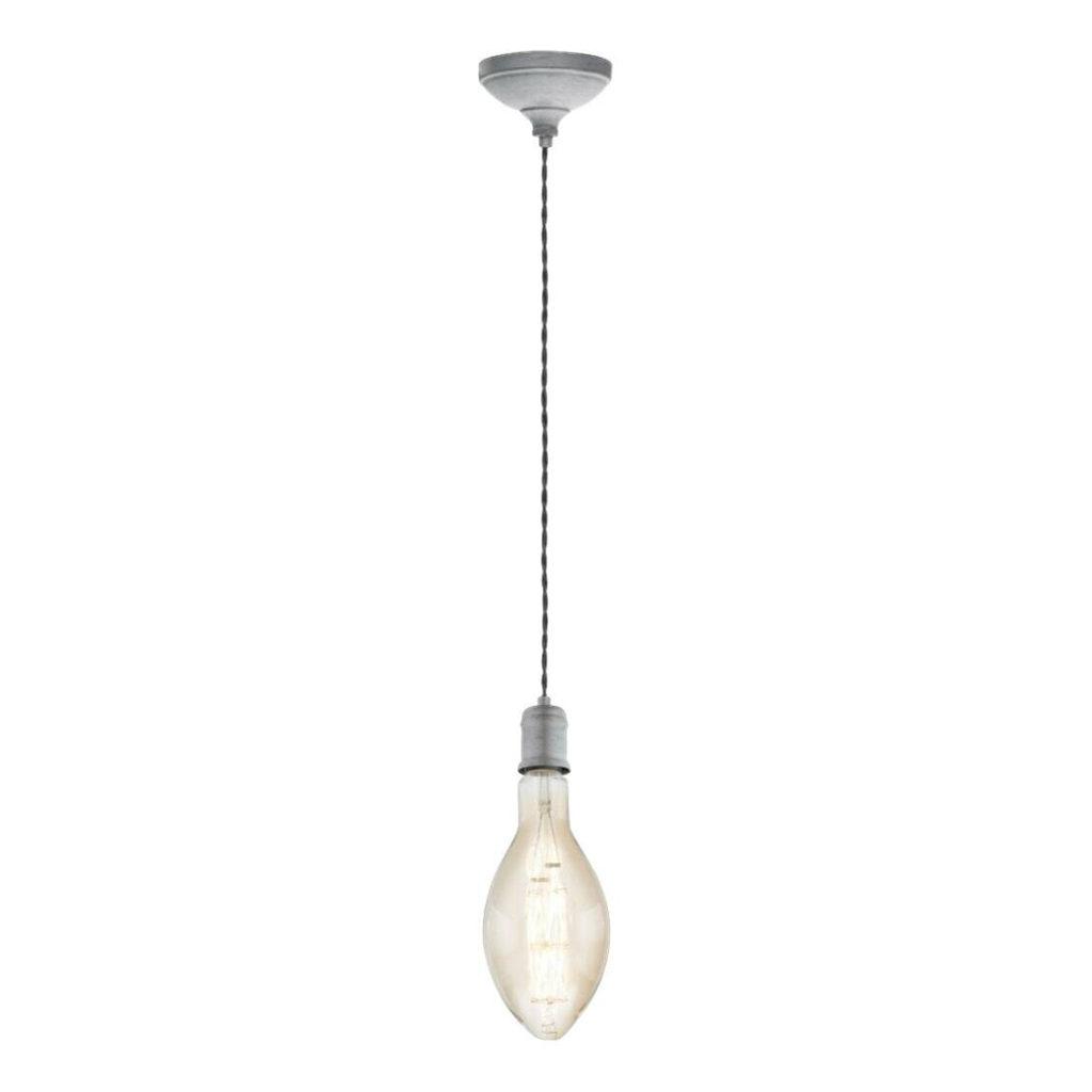 Eglo Pendelleuchte Yorth silber B/H/L: ca. 13x200x13 cm E27 1 Brennstellen