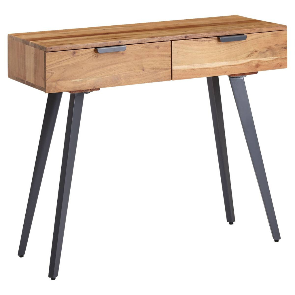Konsolentisch natur schwarz lackiert Akazie Eisen B/H/T: ca. 90x78x36 cm