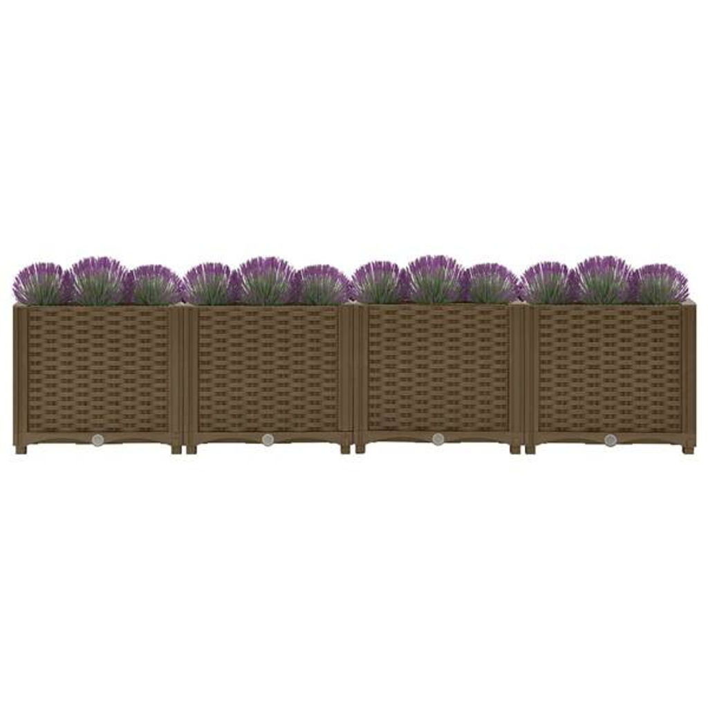 Hochbeet braun Polypropylen B/H/L: ca. 40x38x160 cm