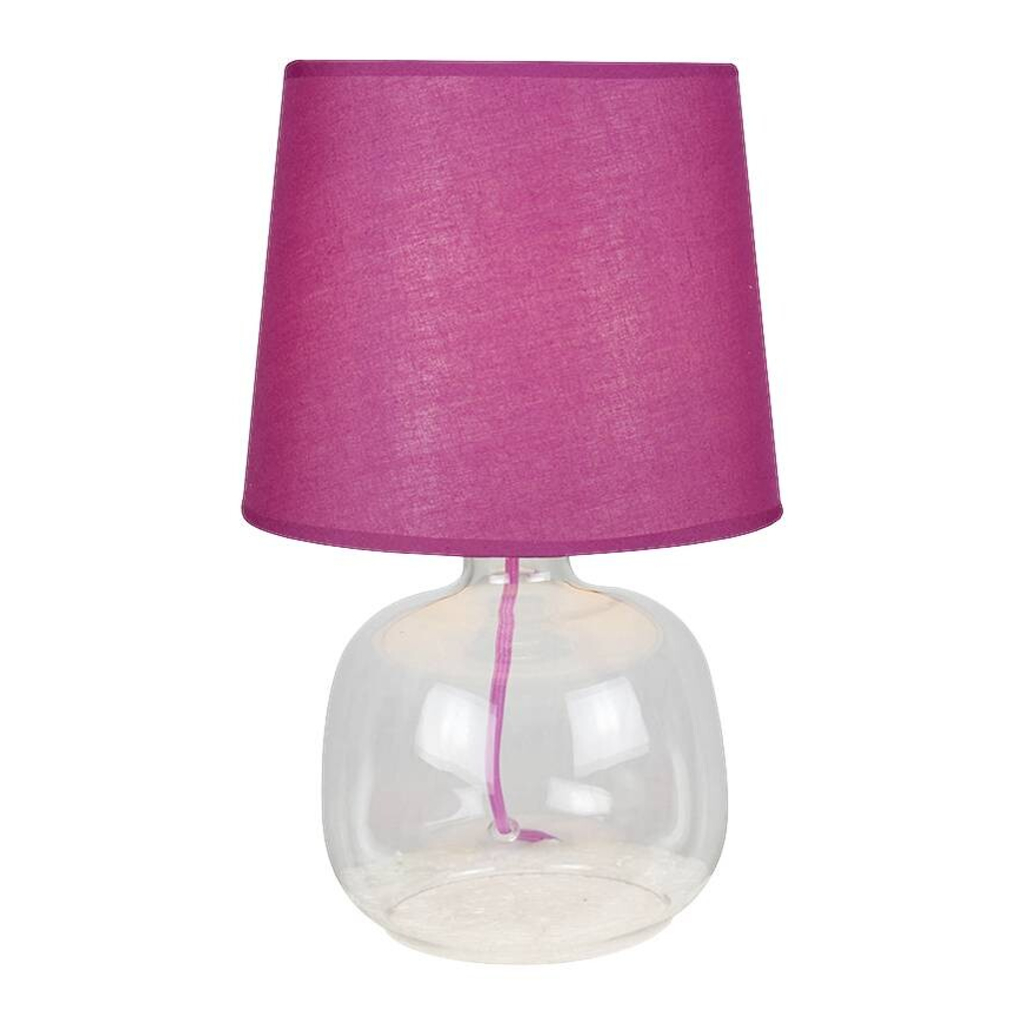 SPOT Light Tischleuchte Mandy beere transparent Stoff Glas H/D: ca. 35x22,5 cm E27 1 Brennstellen