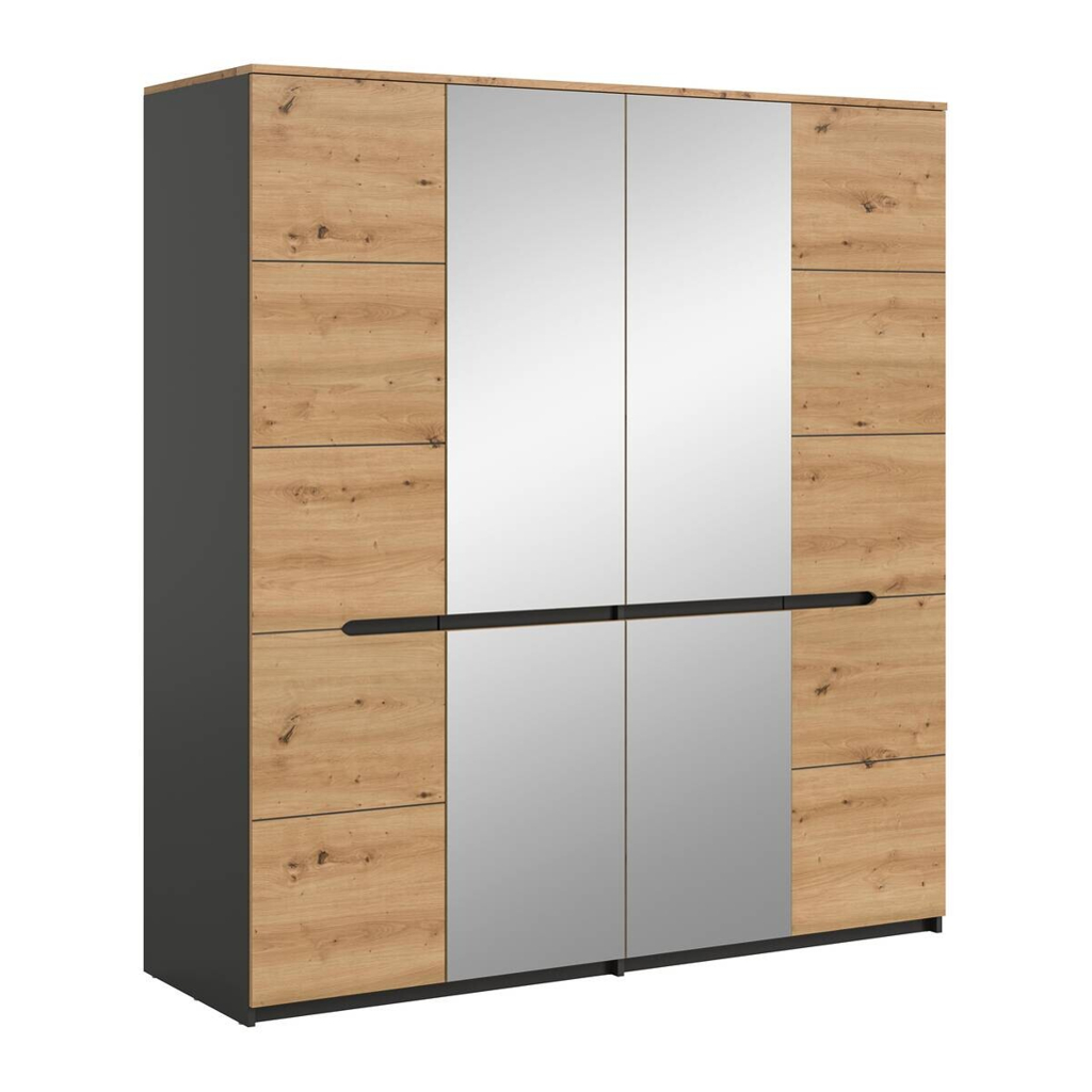 Kleiderschrank CANU basaltgrau Artisan Nachbildung B/H/T: ca. 180x198x59 cm