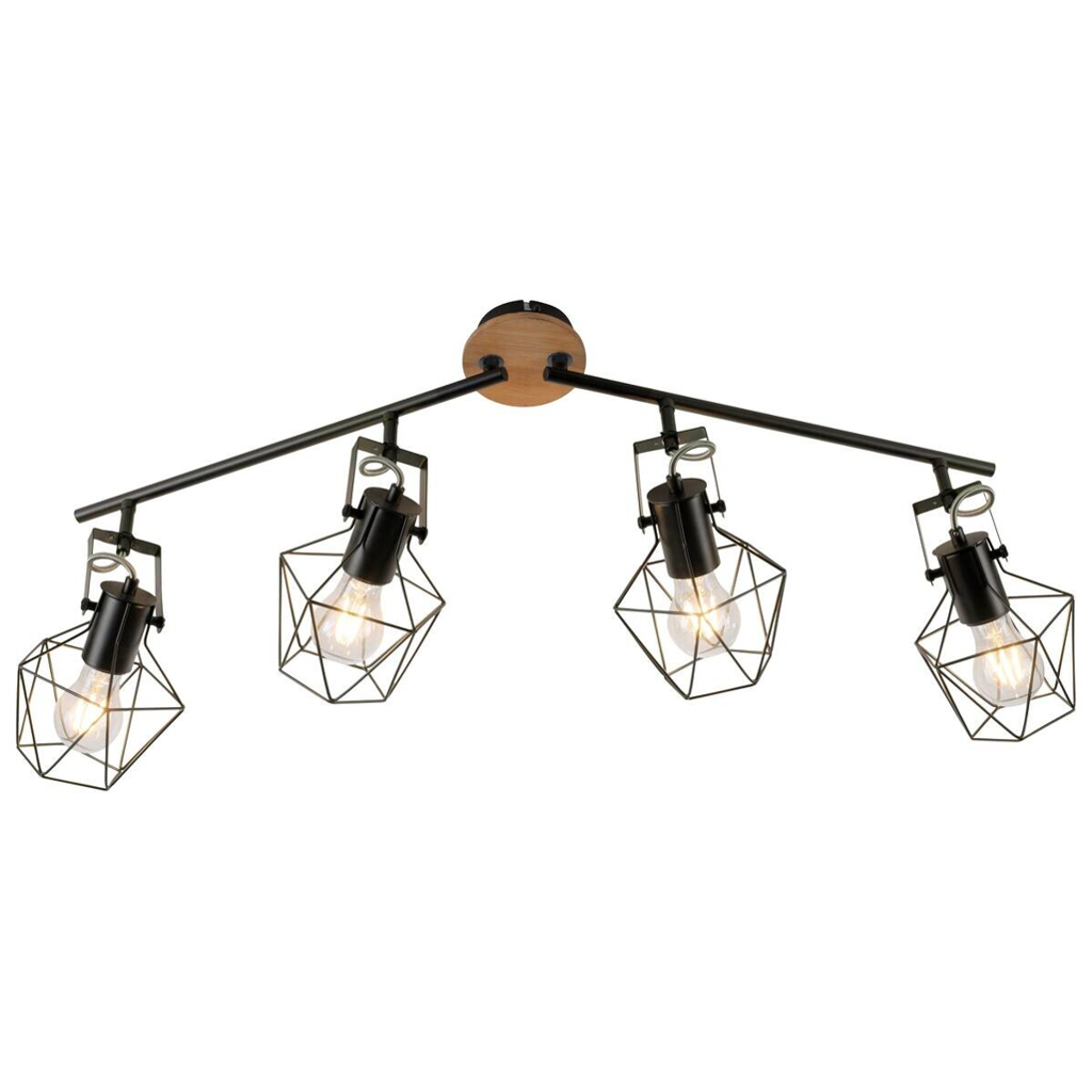 Just Light Spotbalken Jaro Metall B/H/L: ca. 68x31x110 cm E27 4 Brennstellen