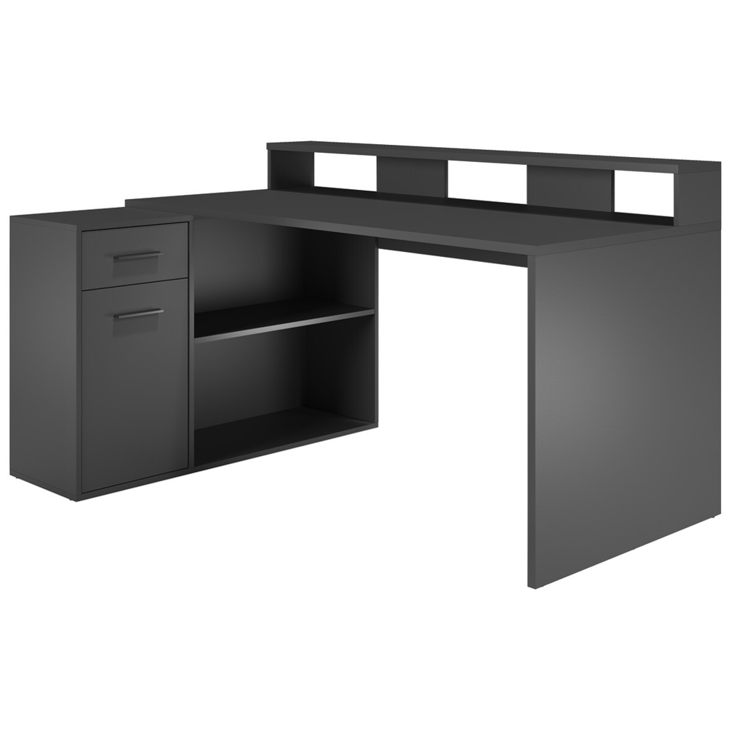 Schreibtisch Gamer anthrazit matt B/H/T: ca. 160x92x115 cm