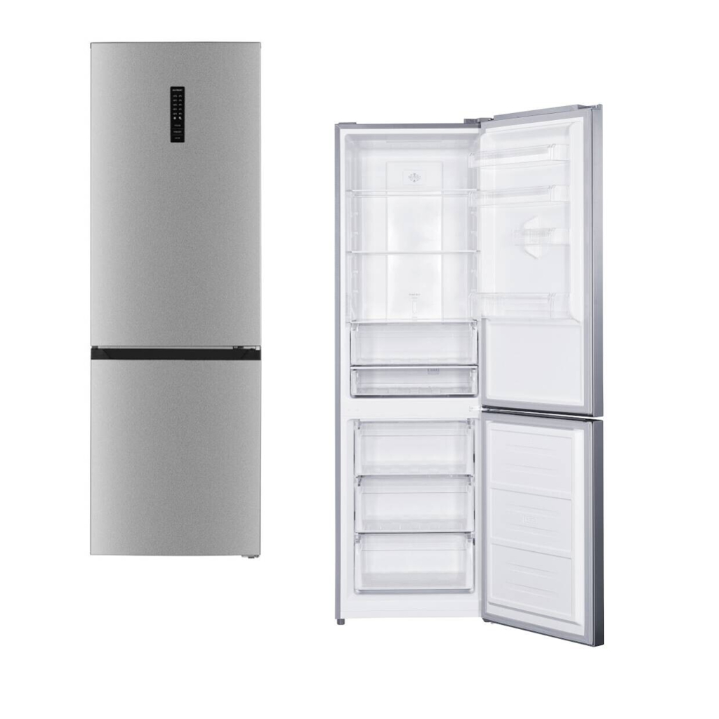 PKM Kühl-/Gefrierkombination Inox B/H/T: ca. 60x193,5x67,5 cm