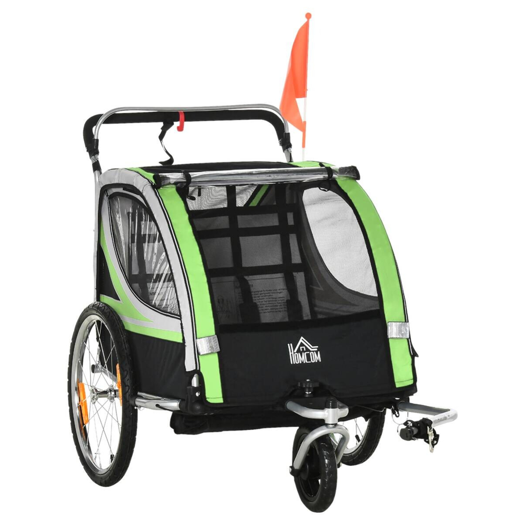 HOMCOM Fahrrad-Zubehör grün grün B/H/L: ca. 75x142x101 cm