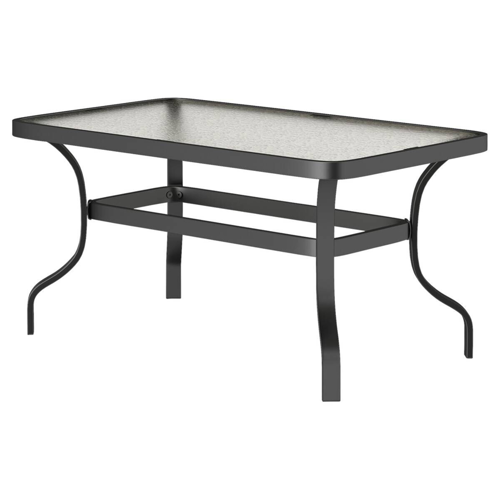 Outsunny Couchtisch schwarz Metall B/H/L: ca. 55x46x95 cm